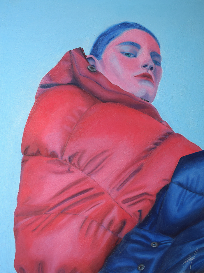 GIRL WITH PUFFER