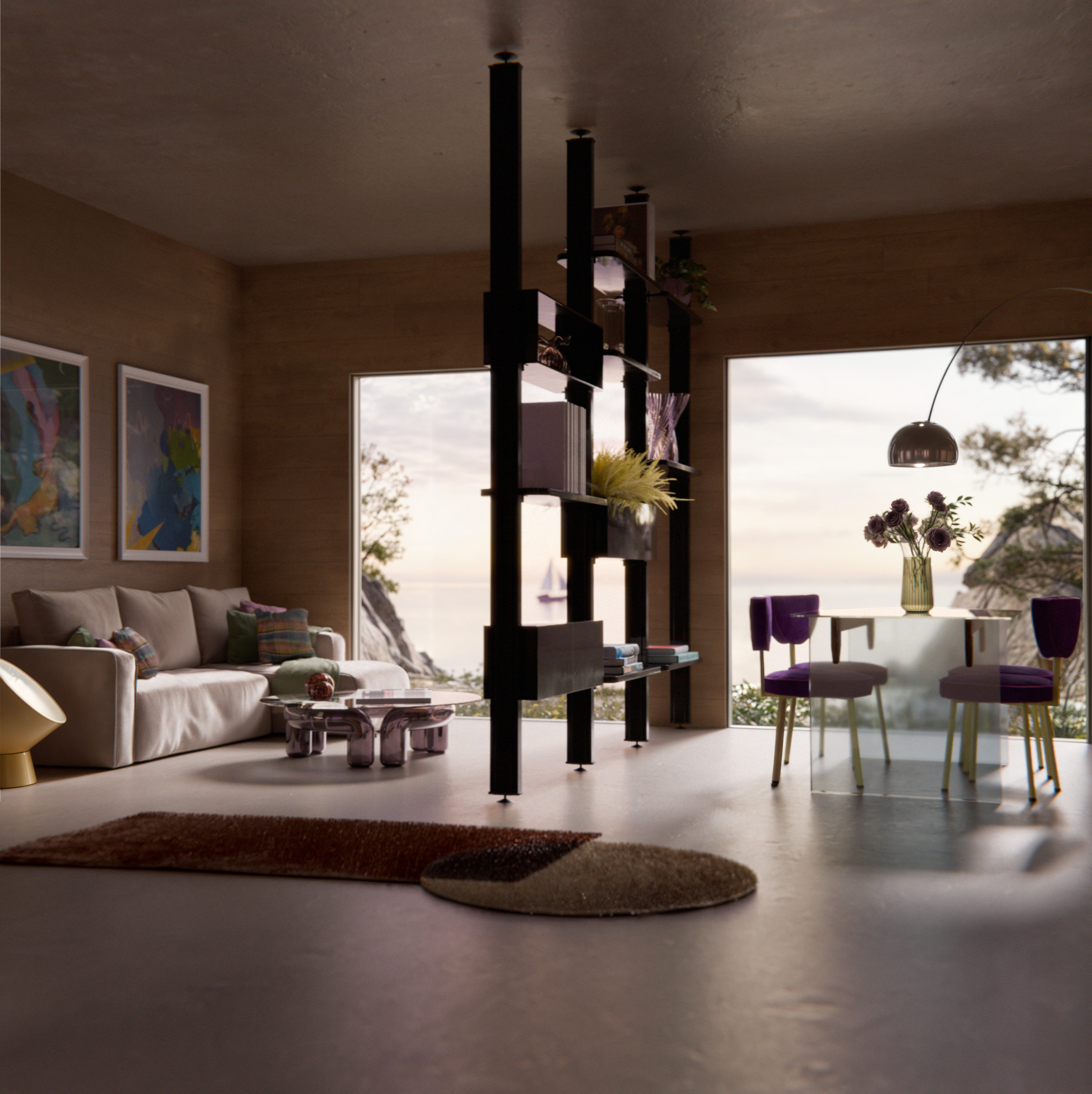 LIVING ROOM BY THE SEA